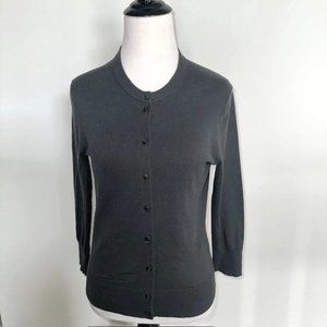 J. Crew Jackie cotton cardigan gray small